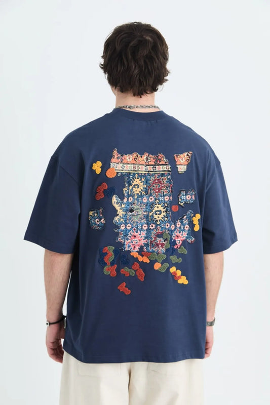 UrbHue Heritage - OVERSIZE T-SHIRT LACİVERT